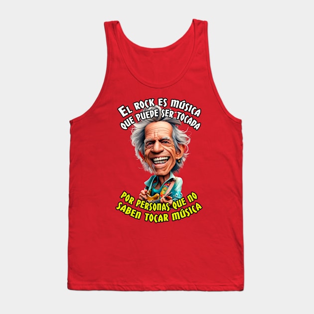 El rock es música que puede ser tocada por personas que no saben tocar música Tank Top by Henry Drae